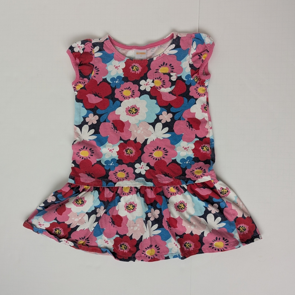 Gymboree Floral Dress - Pink, Red, and Blue